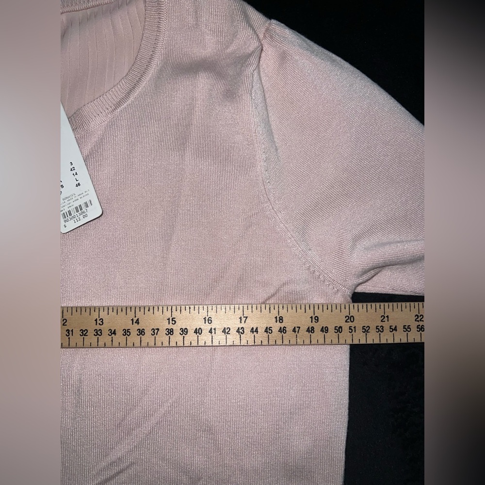MARBLE Women’s Blouse, Light Pink/Mauve, Pleated, Size Large, NWT - Picture 5 of 14